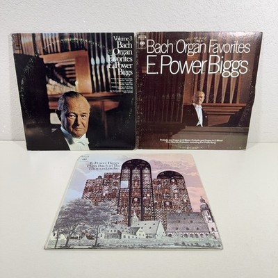E. Power Biggs Plays Bach Organ Favorites Vol 3, 4 & Thomaskirche 3x LP Vinyl