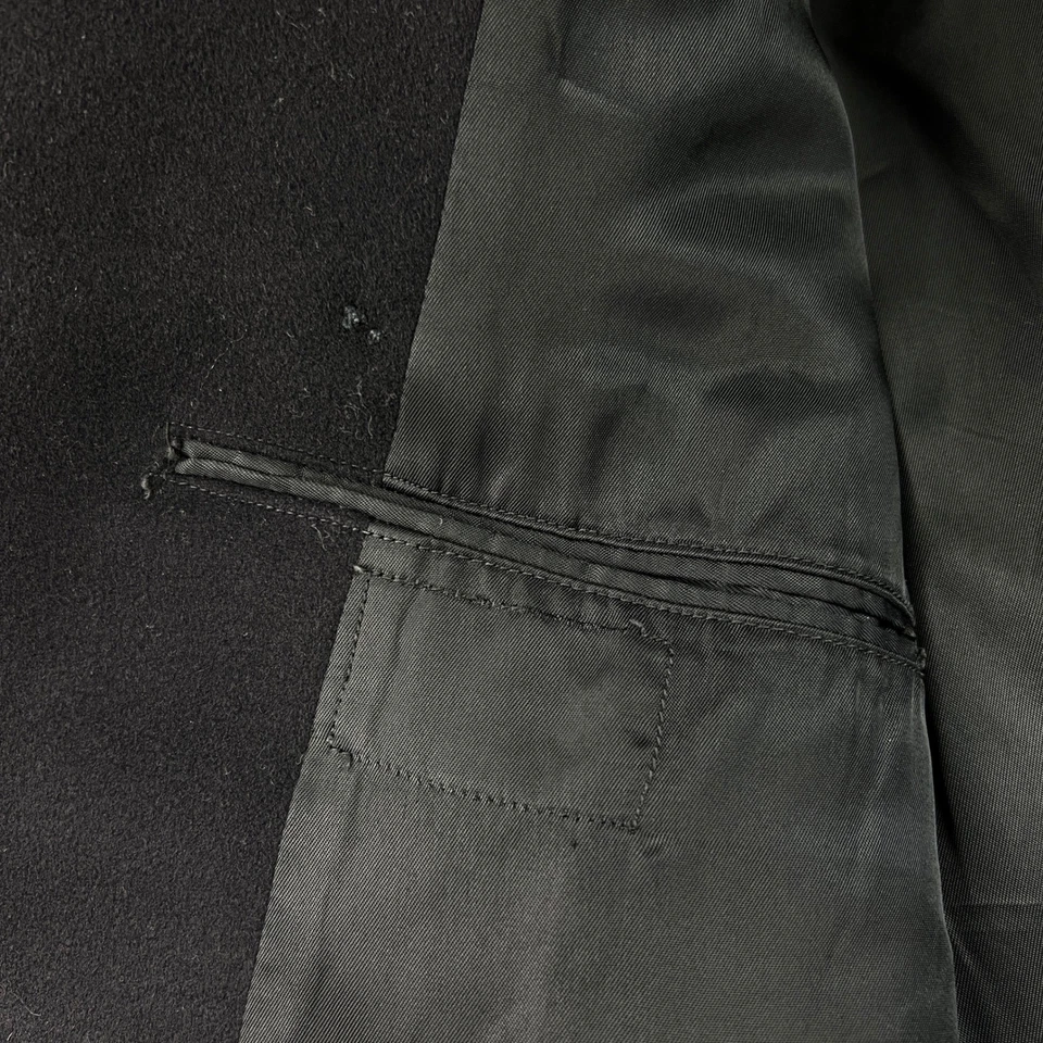 Abrigo Vintage Azul Marino Guisante Para Hombre 38R Mezcla de Lana Clásico Doble Pecho Chaqueta Años 60 Foto 2 de 4