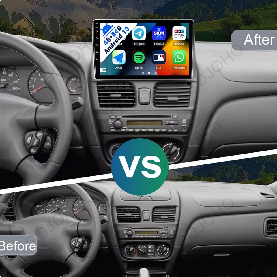 Android 13 4+64GB para Nissan Sentra 2000-2006 Radio Coche Navegación Estéreo Wifi Carplay Foto 3 de 4