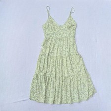 Wild Fable Green Floral Tiered Ruffle Dress Sz M Cottagecore Spring Summer