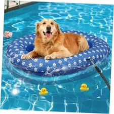 Inflatable Dog Float for Large Dogs, Up to 180 Lbs, Large 60 lb and up Blue