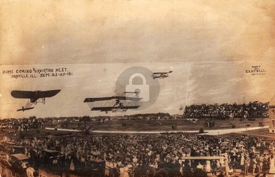 Danville IL Illinois Homecoming Aviation Meet 1911 RPPC Photo Postcard COPY