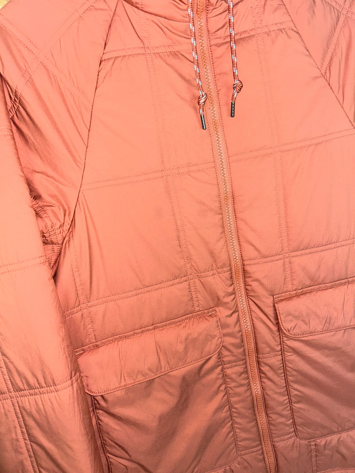 Patagonia Puffer Jacket Coat Lost Canyon Insulated Hooded Burl Orange Small thumbnail 4