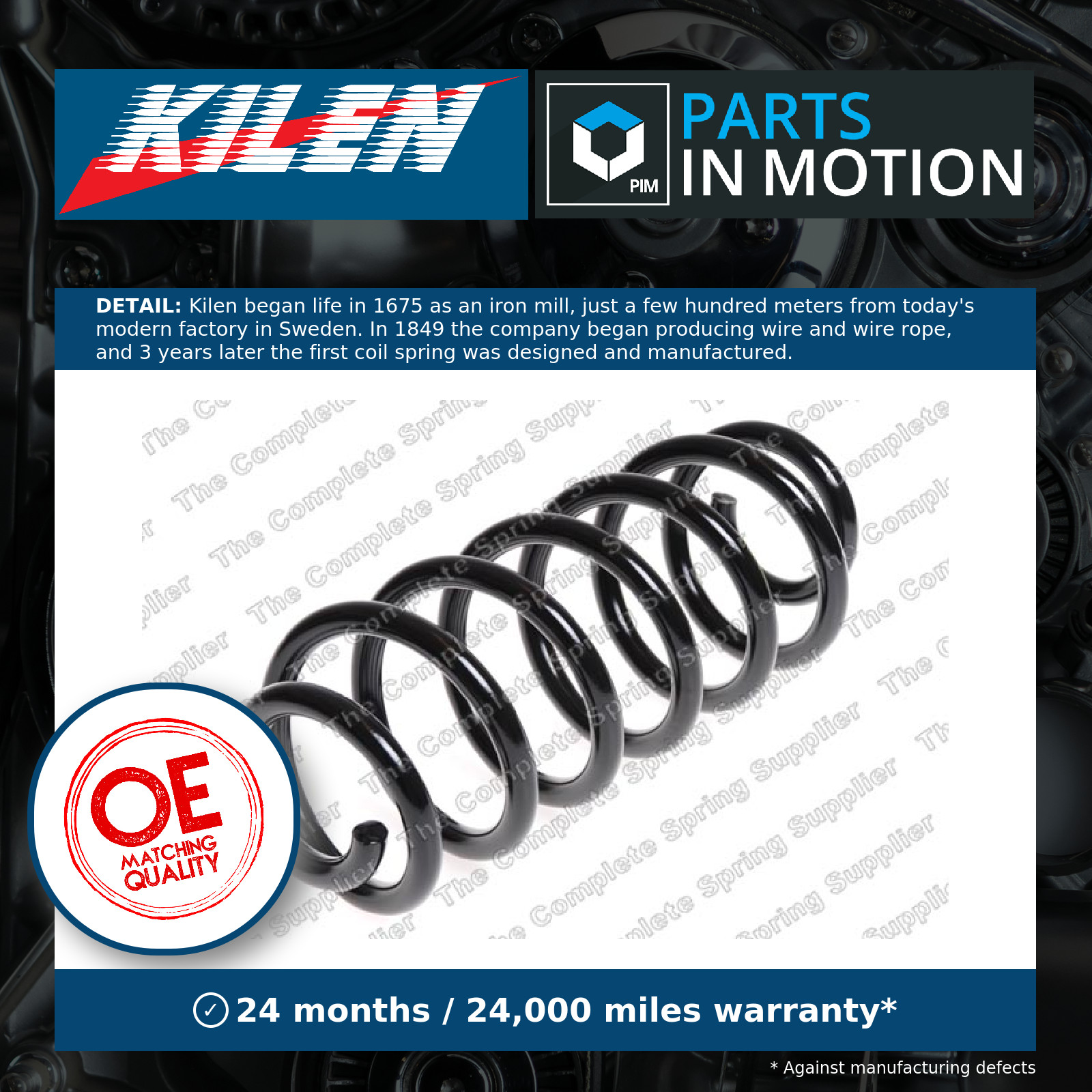 Coil Spring fits SEAT LEON 1P1 1.9D Rear 05 to 10 Suspension Kilen 8P0511115R - Image 5