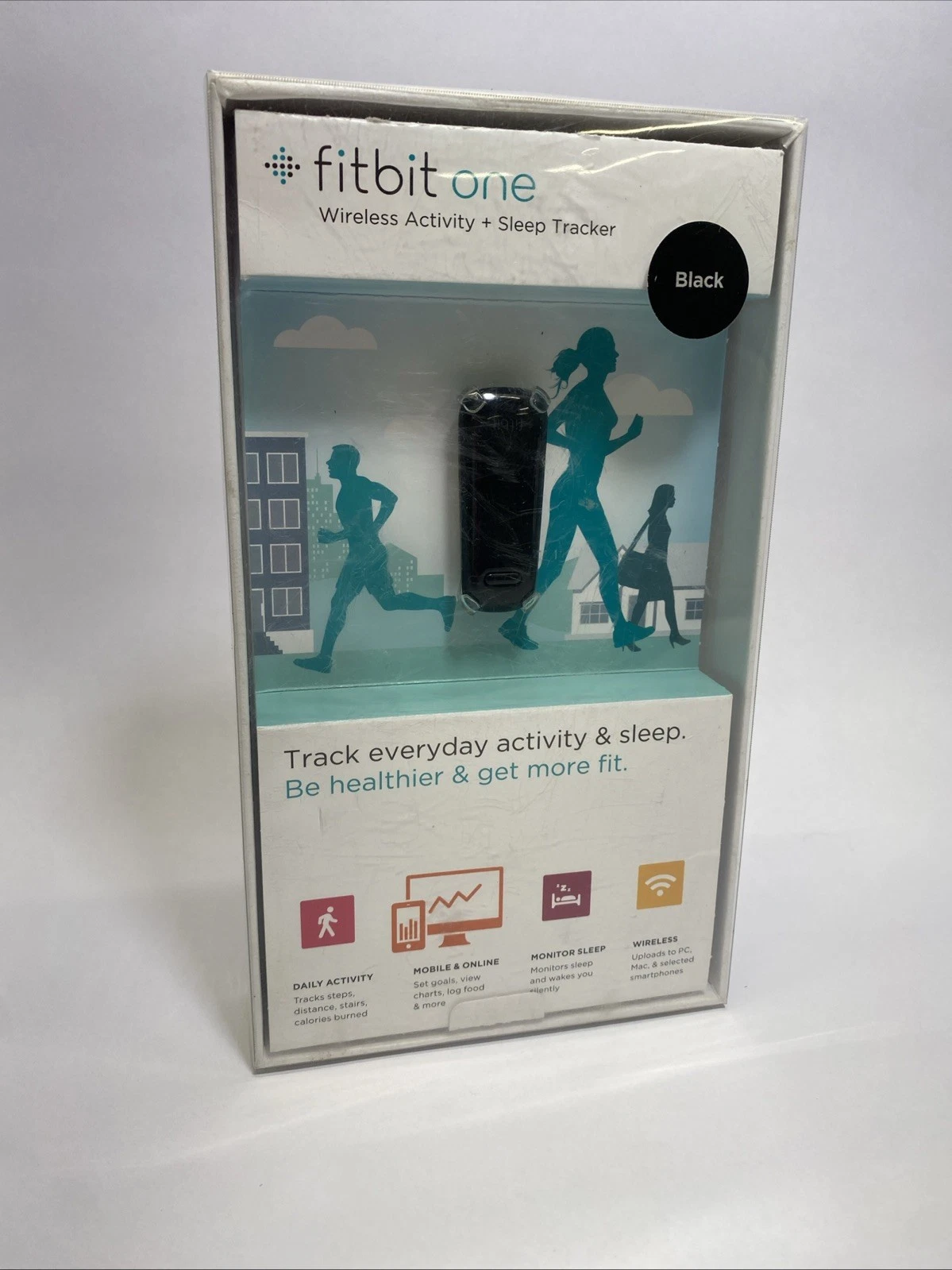 Fitbit One Wireless Activity + Sleep Tracker Black Damaged Box