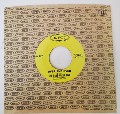 Dave Clark Five  OVER AND OVER (ROCK N ROLL 45) #9863 PLAYS VG++ NO NOISE!