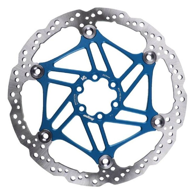Вентилируемый дисковый ротор Hope V4 диаметром 220 мм с 6 болтами и волновым ребристым охлаждением Термостойкий Синий 34690₽