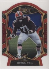 2020 Panini Select Concourse Red Prizm Die-Cut Jedrick Wills #90 0a3