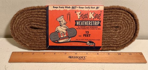 NOS Vintage Frost-King Weatherstrip Felt 15 Ft. in Original Packaging - Picture 2 of 5