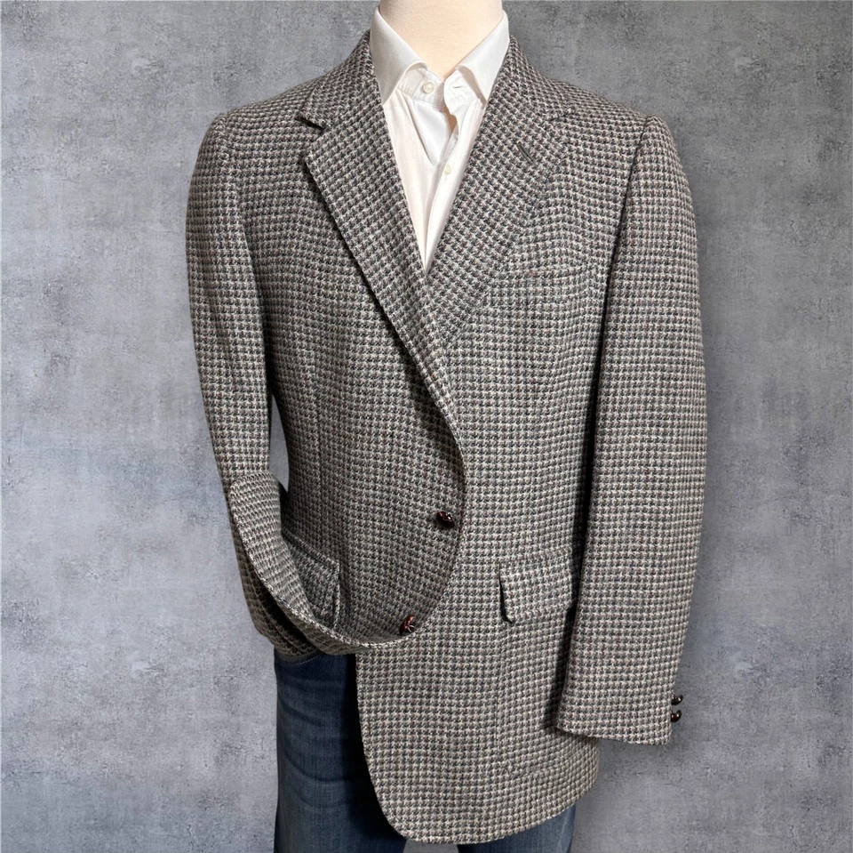 Blazer Abrigo Deportivo Vintage PENDLETON TWEED LANA Para Hombre Chaqueta de Dos Botones 44L Gris Foto 3 de 4