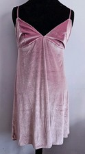 Victoria's Secret Womens Sz XL Babydoll Velvet Dress Slip Chemise Pink NWT