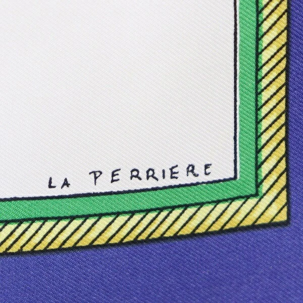 HERMÈS B Hermes Sciarpa Carrozza 90 Les Voitures A Trasformazione Cappuccio Pieghevole Carrozza Bl