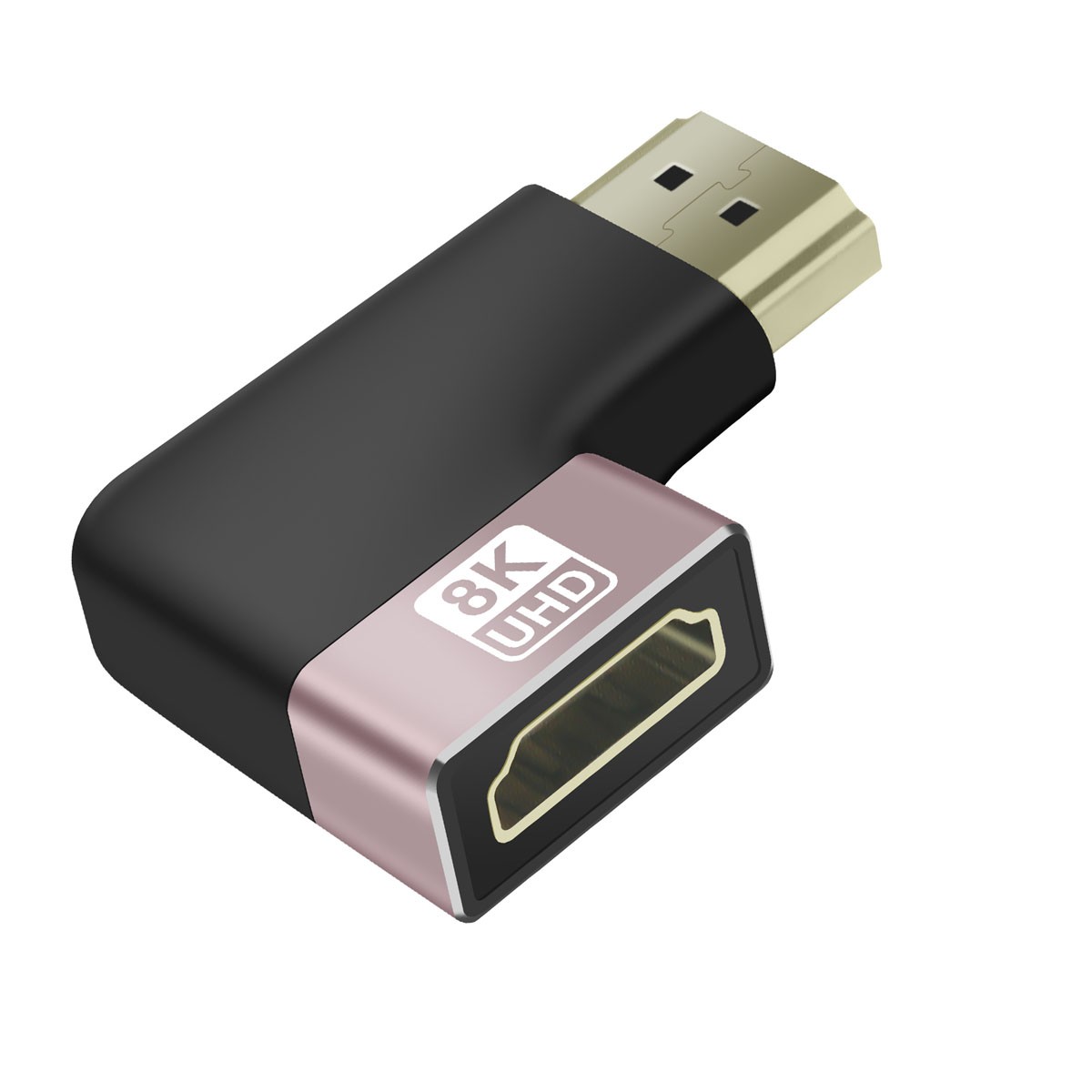 Adaptateur HDMI 8K coudé gauche évite câble tordu meuble TV