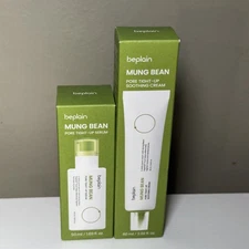 Beplain Mung Bean Pore Tight Up Serum and Soothing Cream Set