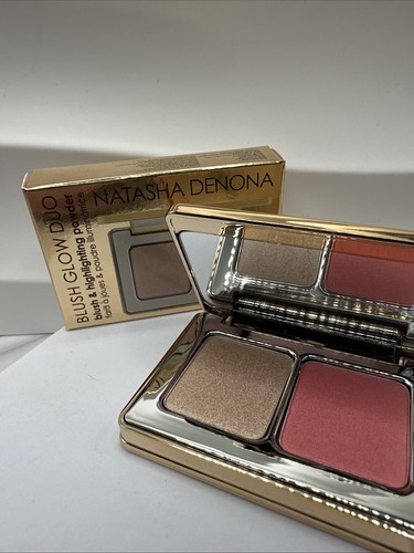 NATASHA DENONA ~ Blush Glow Duo ~ 0.141 oz Blush & Highlighting Powder NIB Mini