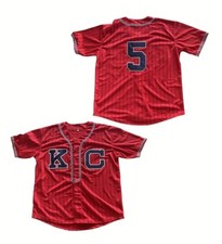 Retro 1945 Robinson Kansas KC Baseball Home Jersey Red Top Stitched