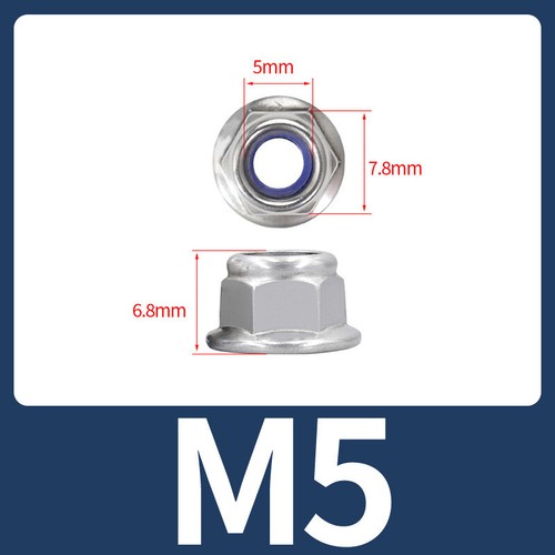 Flansch-Sicherungsmuttern Stoppmuttern Stahl Flanschkontermuttern M3 ~ M12 - Picture 10 of 49