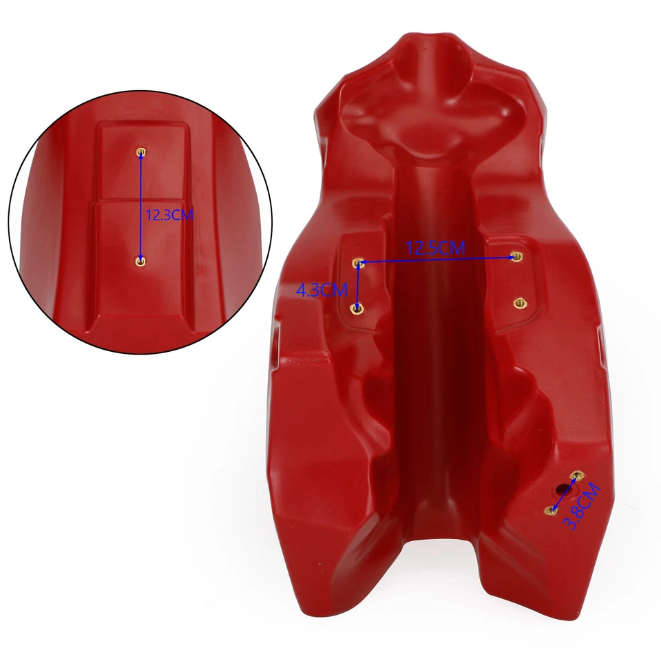 Red Gas Fuel Tank & Cap & Petcock Kit For Honda CR500R 89-01 CR125 CR250 88 89 Foto 3 de 4