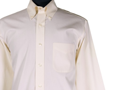 Brooks Brothers Mens Dress Shirt Beige 100% Cotton Non Iron Regular Fit 16 32/33 - Picture 5 of 8