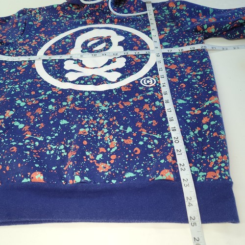 Sudadera con Capucha Cropp Progress Adulto S Azul Pintura Salpicaduras Calavera Huesos Cruzados Ropa de Calle Defecto - Imagen 13 de 14