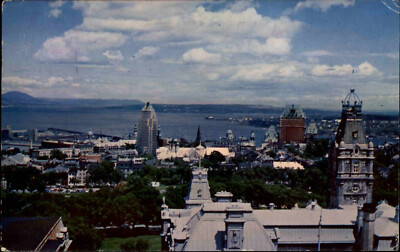 KANADA Canada Postcard 1957 City on St. Lawrence Quebec Postkarte frankiert