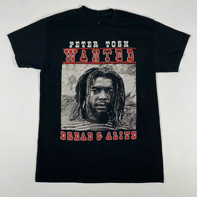 PETER TOSH Shirt, Peter Tosh Wanted Dread And Alive All Size S-5XL
