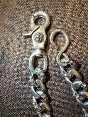 Chrome Hearts Fancy Link Chain 1 Clip Wallet Chain Short Silver