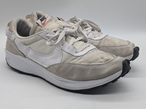 Scarpe da ginnastica Nike DH9522-101 da uomo taglia 10 bianche waffle debutto retrò scamosciate vintage - Foto 3 di 8