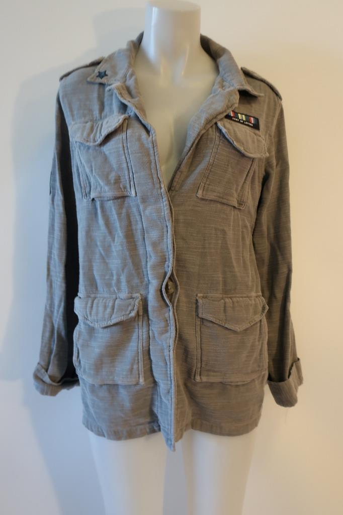 Womens Sundry Olive Green Patchwork Button Down S… - image 3