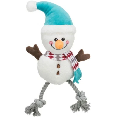 Trixie Hundespielzeug Weihnachten Schneemann Plüsch mit Quietscher Mitbringsel - Bild 1 von 3