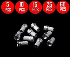 F type RG6 Twist On Coax Cable Connector Plug Satellite Antenna TV 5 10 15 25 60