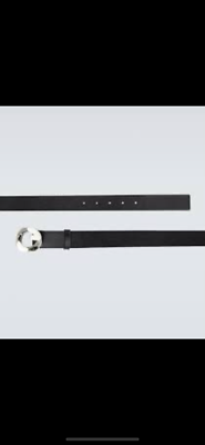 New Unisex Givenchy Beautiful G Chain Leather Belt Black 9