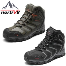 NORTIV 8 Men's Ankle High Waterproof Hiking Boots Outdoor Snow Warm Winter Shoes