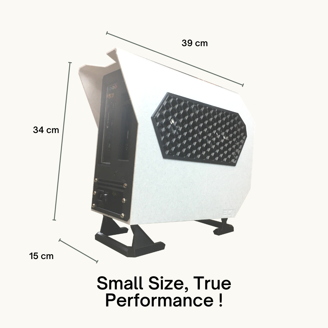 Boîtier PC ITX imprimé 3D ECI GLADOS avec refroidissement ventilé et flux d'air optimisé - 4