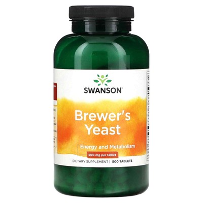 2 X Swanson, Brewer's Yeast, 500 mg, 500 Tablets