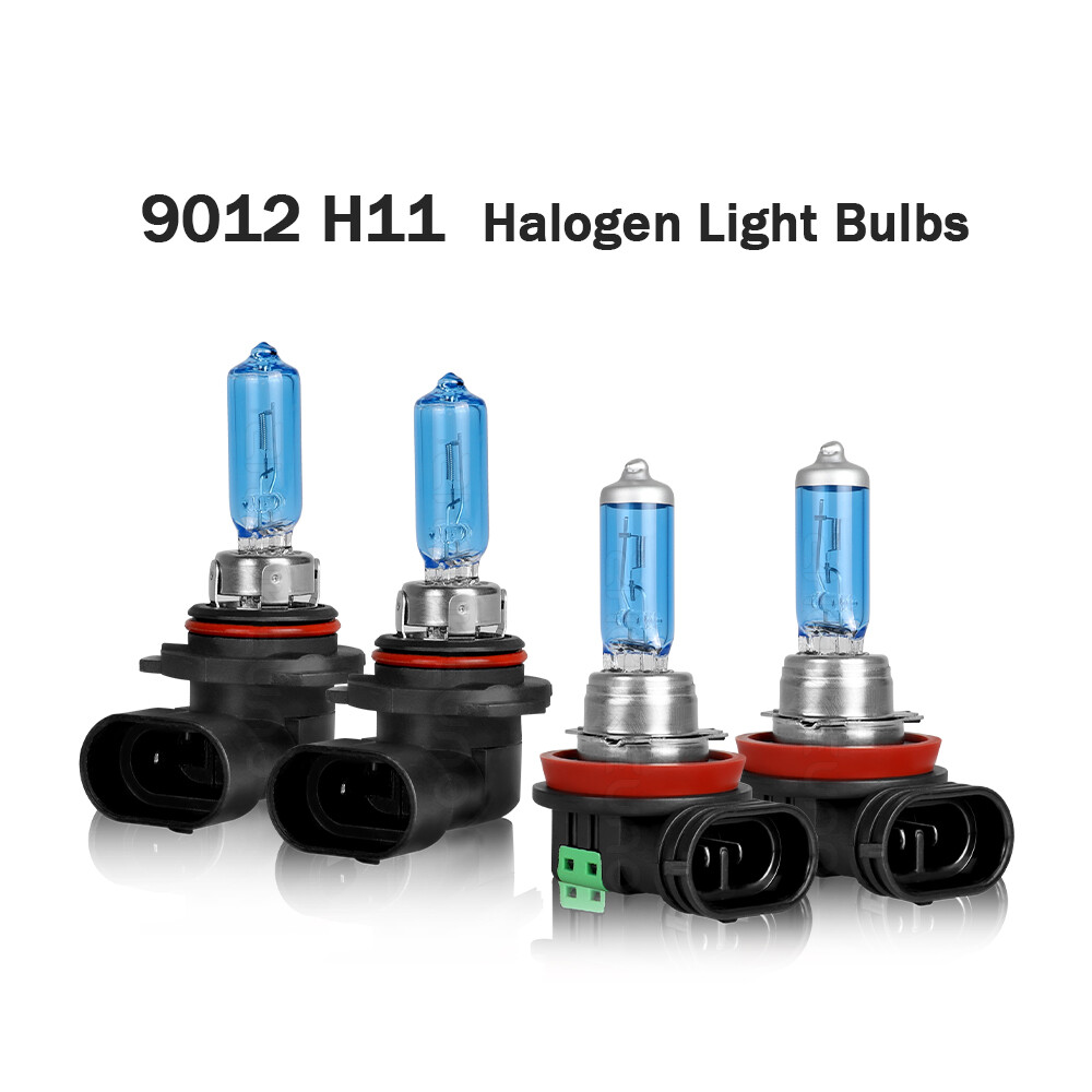 For Fiat 500 2012-2019 Halogen Headlight High/Low Beam Fog Light Bulbs 9012+H11