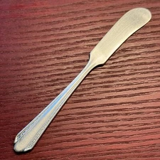 Oneida Silver Croydon-Mary Lee Silverplate Flat Handle Butter Spreader 6” 1932