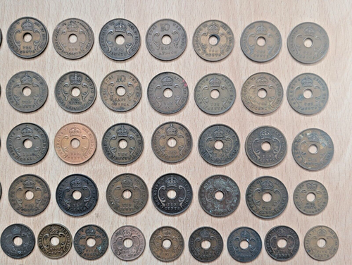 Bulk lot of old British East Africa coins - copper &nickel coin collection - Picture 11 of 15