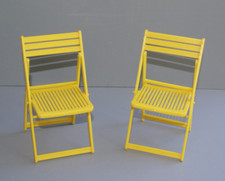 Puppenmöbel Klapp-Stühle Kunststoff verstellbar passend f. Barbie Puppen NEU