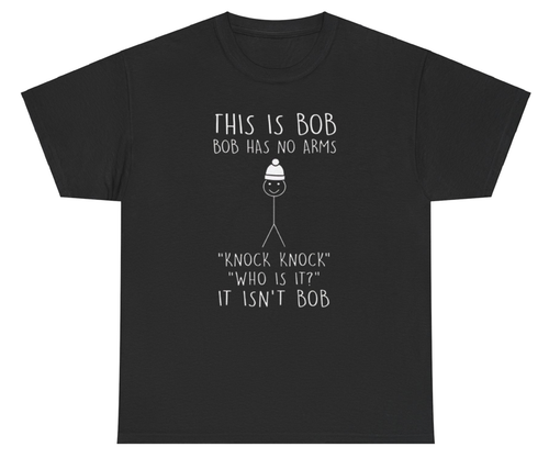 T-Shirt Uomo/Donna 'This Is Bob' - Maglietta 100% Cotone, Scherzo Stickman Divertente