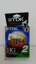 TDK VHS-C 30 HG Ultimate Video Cassette Tape 2 Count