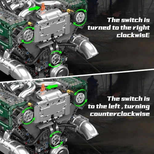 10182 V8 Engine Building Set 2250pcs 8 Cylinder Petrol Engine Model with Mot - Picture 7 of 7