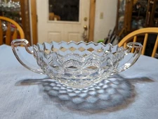 Fostoria American Elegant Glass Large 13"Double Handled Serving Centerpiece Bowl