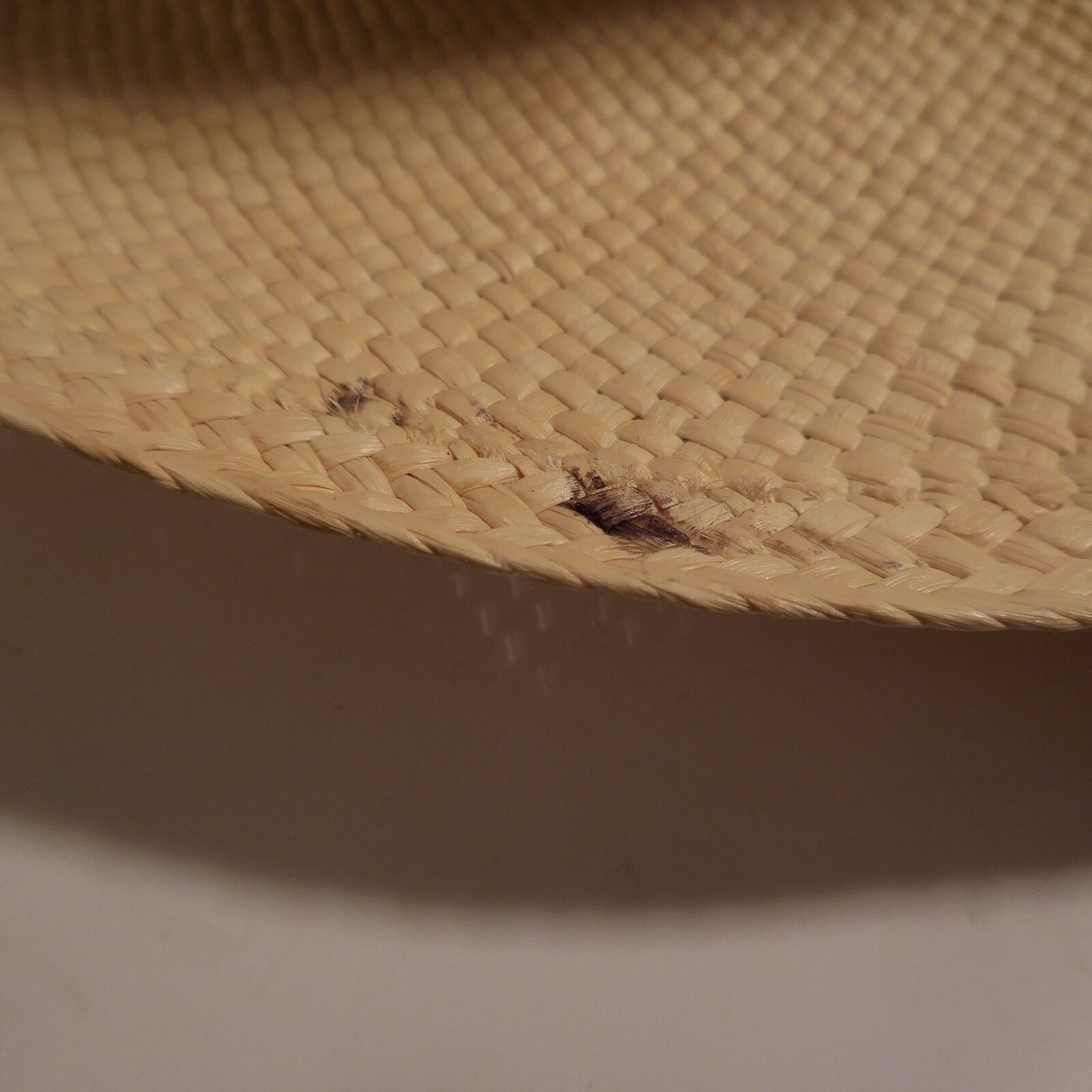 Montecristi Genuine Panama Hat Yellow Handmade For Women Men Art Deco N4671