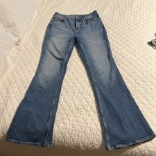 Womens Old Navy Extra High Rise Fitsyou Flare Stretch Soft Denim Jeans Sz 8 EUC