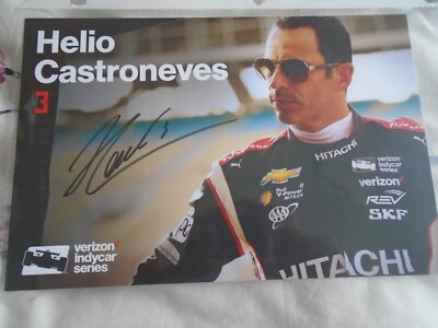 Helio Castroneves SIGNIERTE Karte 2017