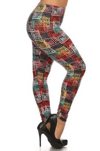 Womens Plus Size Graphic Print Pattern Buttery Soft Leggings - Picture 109 of 228