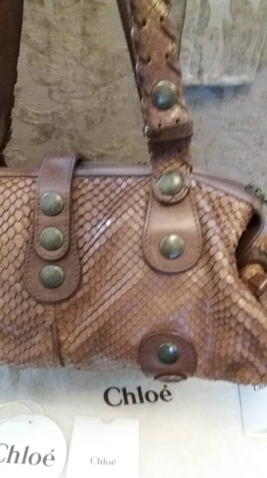 Genuine Chloe Anaconda Skin Silverado Tote Hand/ Shoulder Bag ~ Pre-loved image 7