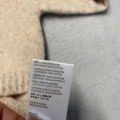 Anthropologie Cardigan Sweater XS Tan Brown Knit Soft Peter Pan Collar NEW - Picture 8 of 9