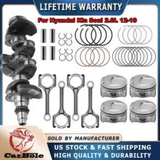 2.0L Engine Crankshaft Connecting Rod Piston & Rings Kit For Hyundai Kia Forte